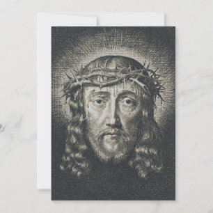 The Holy Face crowned with thorns Invitation