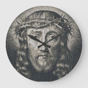 The Holy Face crowned with thorns Large Clock