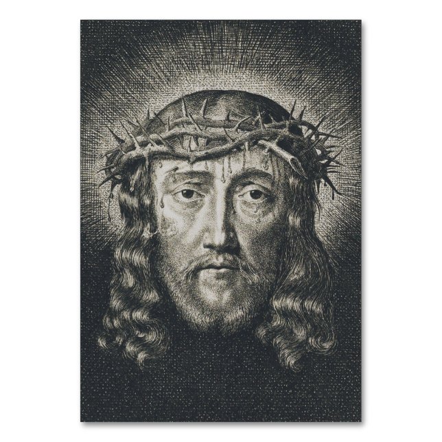 The Holy Face crowned with thorns Table Number (Front)