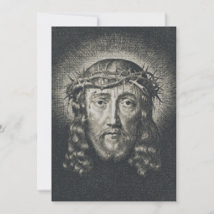 The Holy Face crowned with thorns Thank You Card
