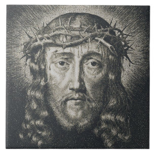 The Holy Face crowned with thorns Tile