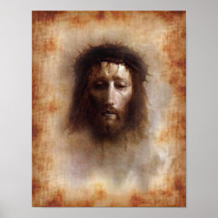 The Holy Face of Jesus Devotional Image. Poster
