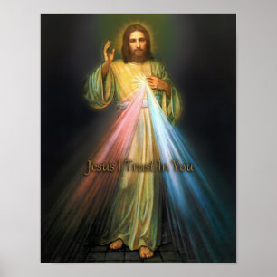 The Holy Face of Jesus Divine Mercy Image. Poster