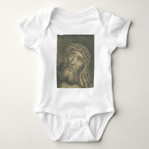 The Holy Face Of Jesus Monochromatic Art Baby Bodysuit