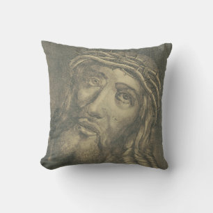 The Holy Face Of Jesus Monochromatic Art Cushion
