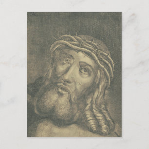 The Holy Face Of Jesus Monochromatic Art Postcard