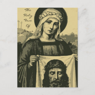 the holy face of jesus postcard