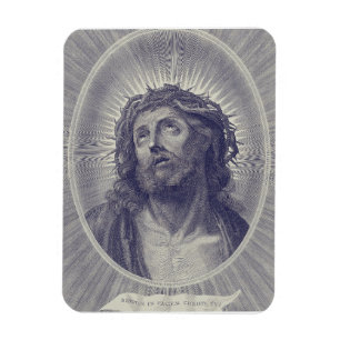 The Holy Face Of Jesus With Crown Of Thorns Art Magnet