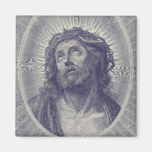 The Holy Face Of Jesus With Crown Of Thorns Art Magnet