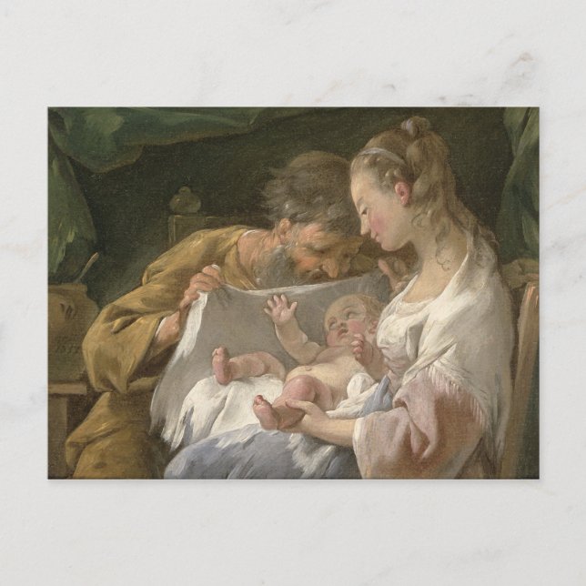 The Holy Family, 18th century Postcard (Front)