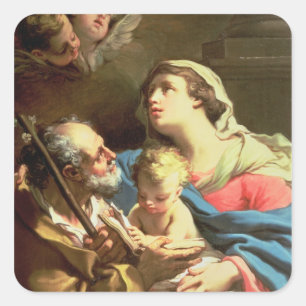 The Holy Family, 18th century Square Sticker