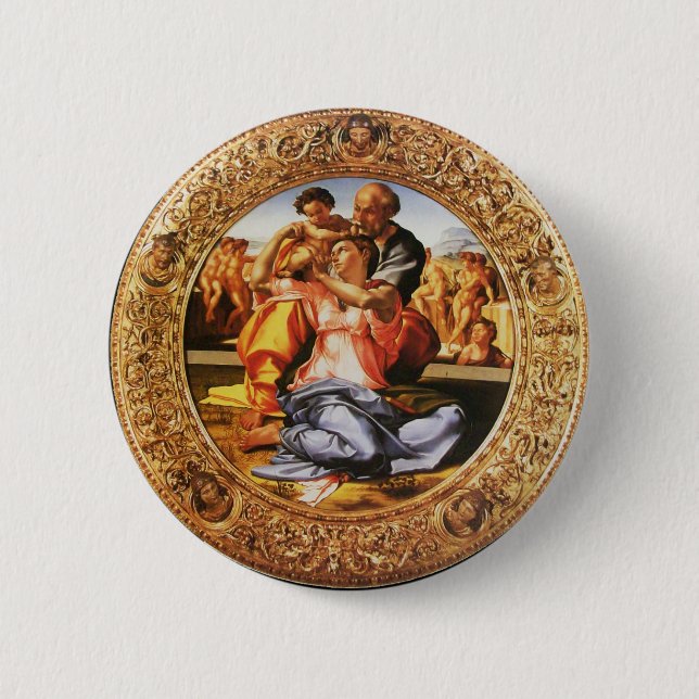 The Holy Family 6 Cm Round Badge (Front)