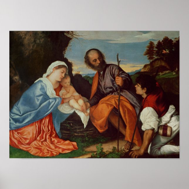 The Holy Family and a Shepherd, c.1510 Poster (Front)