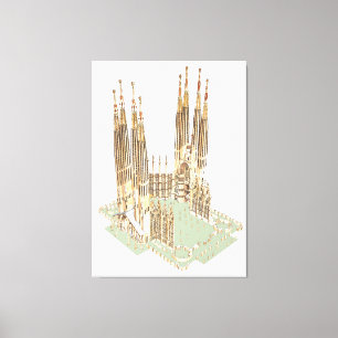 The Holy Family Antonio Gaudi. Barcelona Spain Canvas Print