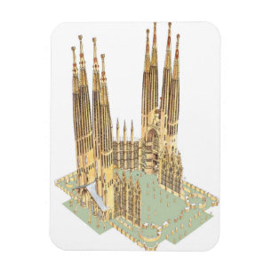 The Holy Family Antonio Gaudi. Barcelona Spain Magnet