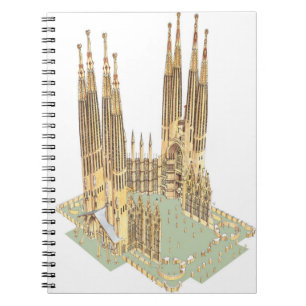The Holy Family Antonio Gaudi. Barcelona Spain Notebook