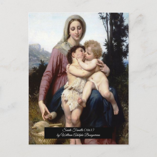 The Holy Family by Bouguereau Postcard (Front)