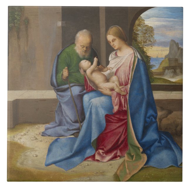 The Holy Family by Giorgione Tile (Front)