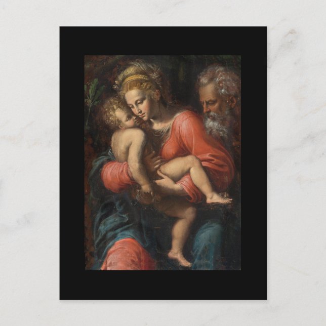 The Holy Family by Girolamo da Carpi Postcard (Front)