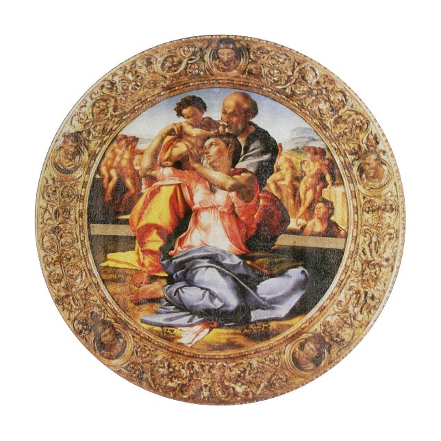 The Holy Family by Michelangelo Buonarroti Cutting Board (Front)