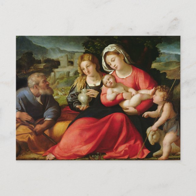 The Holy Family, c.1508-12 (oil on canvas) Postcard (Front)