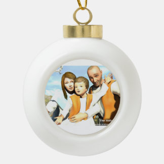 The Holy Family Ceramic Ball Christmas Ornament