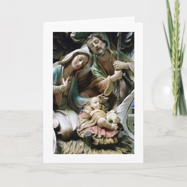 ***THE HOLY FAMILY**** CHRISTMAS WISHES HOLIDAY CARD (Front)