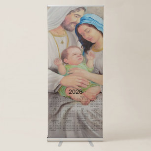 The Holy Family: Divine Love 2026 Calendar Retractable Banner