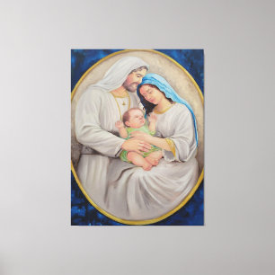 The Holy Family: Divine Love Portrait Canvas Print