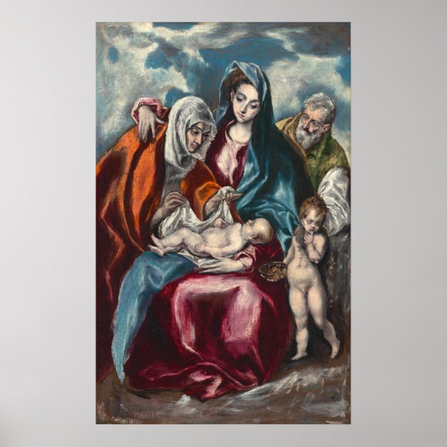 The Holy Family - El Greco, Greek Fine Art Poster (Front)