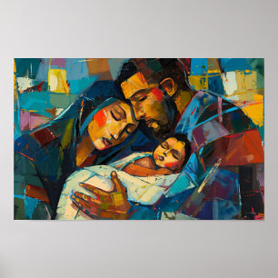 The Holy Family for Christmas Poster
