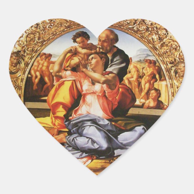 The Holy Family Heart Heart Sticker (Front)