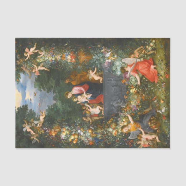 The Holy Family, Jan Brueghel Decoupage Tissue Paper (Front)