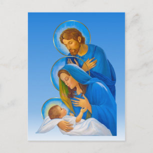 The Holy family - Nativity - Birth of Baby Jesus Postcard