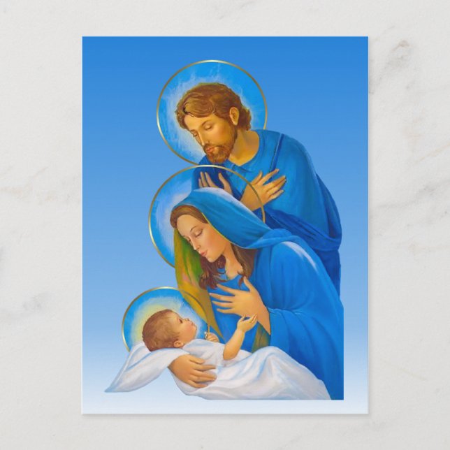 The Holy family - Nativity - Birth of Baby Jesus Postcard (Front)