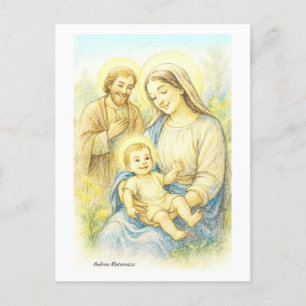 The Holy Family - Nativity Holiday Postcard