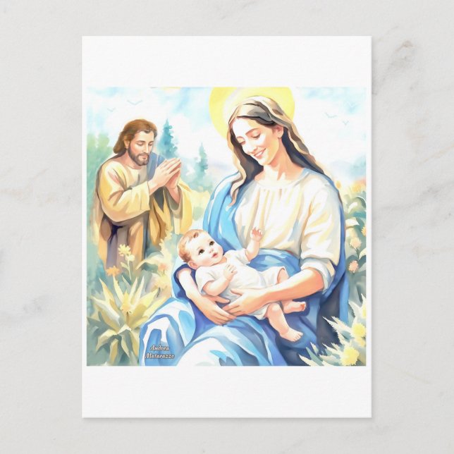 The Holy Family - Nativity Postcard (Front)