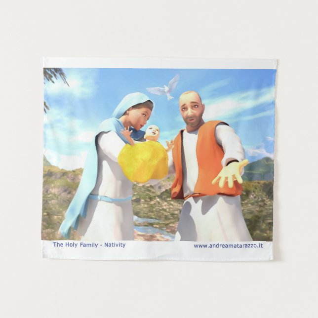 The Holy Family - Nativity  Tapestry (Front (Horizontal))