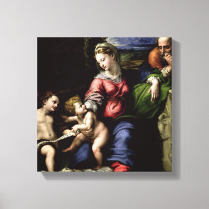 The Holy Family of the Oak Tree, c.1518 Canvas Print