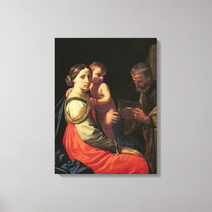 The Holy Family (oil on canvas) 2 Canvas Print