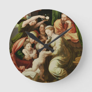 The Holy Family Round Clock