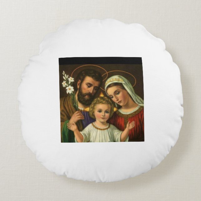 The Holy Family Round Cushion (Front)