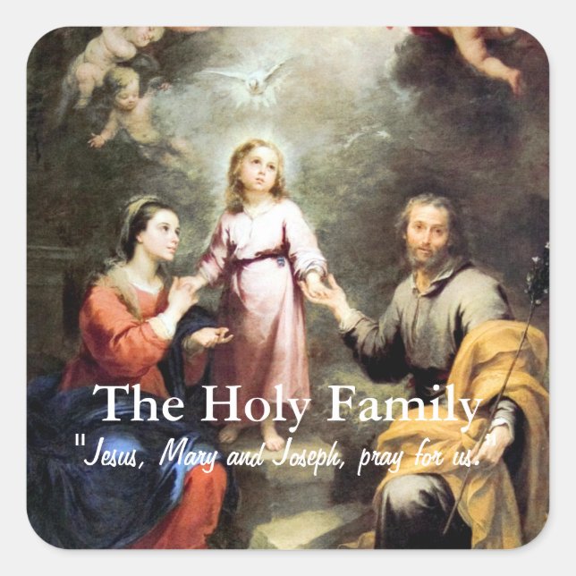 The Holy Family Square Sticker (Front)