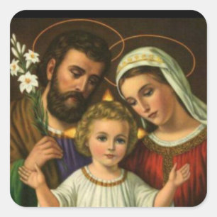The Holy Family Square Sticker