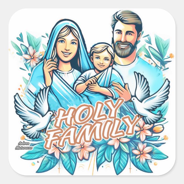 The Holy Family  Square Sticker (Front)