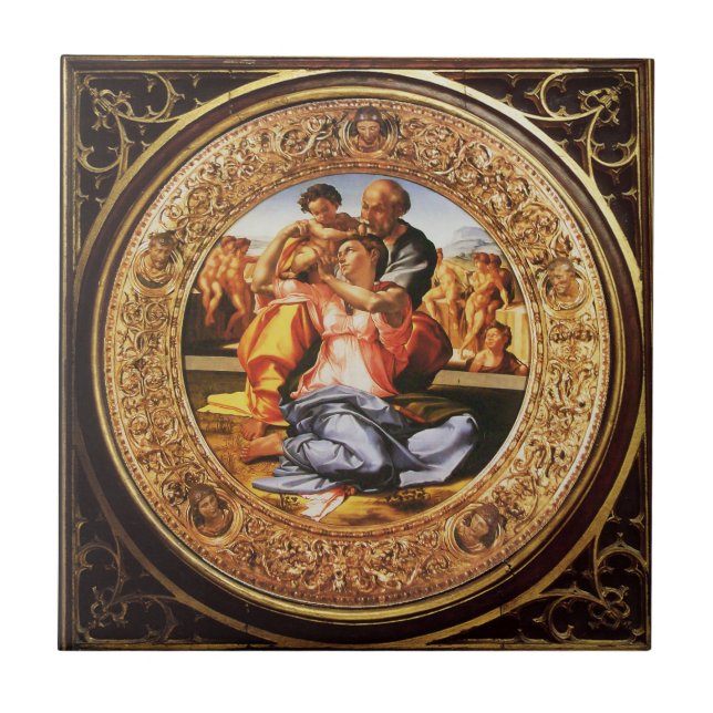The Holy Family .The Doni Tondo Tile (Front)