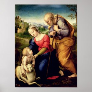 The Holy Family with a Lamb, 1507 Poster
