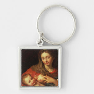 The Holy Family with Elizabeth (oil on panel) (det Key Ring
