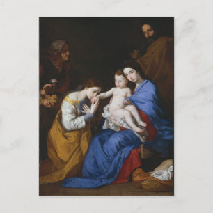 The Holy Family with Saints Anne and Catherine Postcard