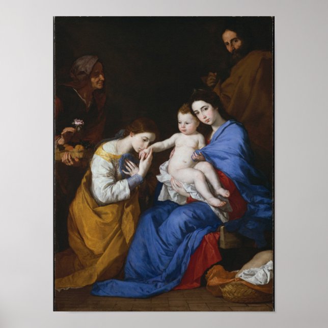The Holy Family with Saints Anne and Catherine Poster (Front)